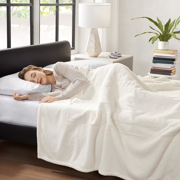 Serta Dream Soft Heated Blanket in Ivory, Queen ST54-3585