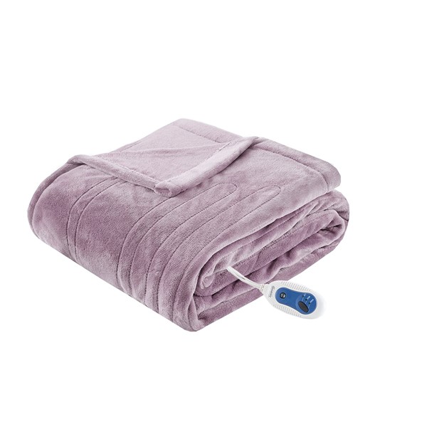 Beautyrest Plush Heated Throw in Lavender, 60x70" BR54-0665