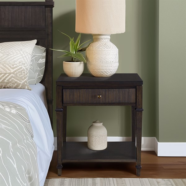 Martha Stewart Kenna Nightstand in Dark Coffee MT136-1207