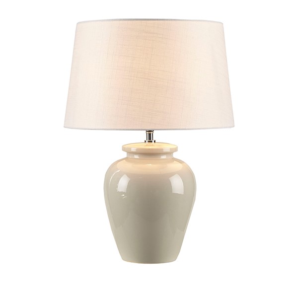 INK+IVY Anzio Ceramic Table Lamp in Cream II153-0108