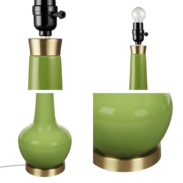 510 Design Zazie Ceramic Genie Table Lamp in Green FB153-1186