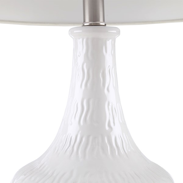 510 Design Celine Textured Ceramic Table Lamp in White FB153-1158