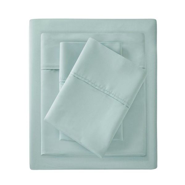 Madison Park 1500 Thread Count Cotton Blend 2 PC Pillowcases in Seafoam, Standard MP21-4858