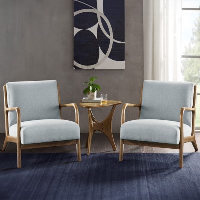 INK+IVY Novak Lounge Chair Set of 2 in Light Blue II110-0581