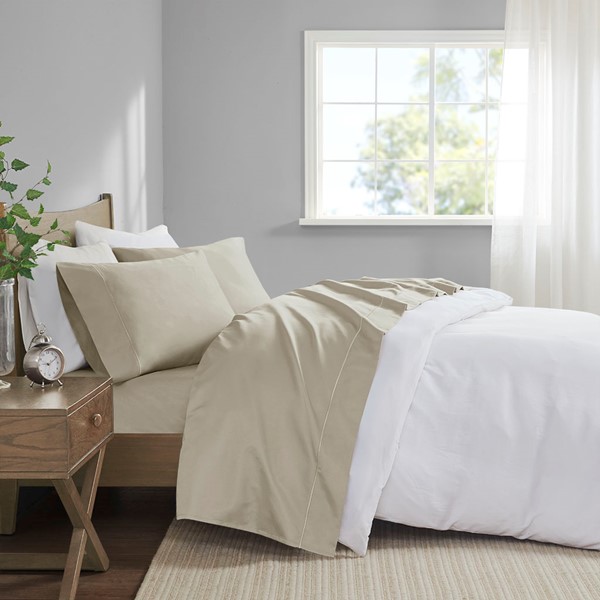 Madison Park 600 Thread Count Pima Cotton Sheet Set in Sand, Cal King MP20-7997