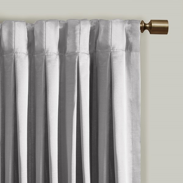 Croscill Classics Avignon Pleat Curtain Panel with Tieback (Single) in Silver, 52x84" CCL40-0050