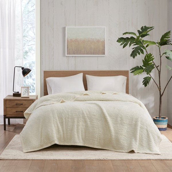 Woolrich Burlington Berber Blanket in Ivory, Twin WR51-2208