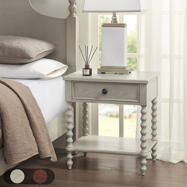 Madison Park Signature Beckett Nightstand in Antique Cream MPS136-0288