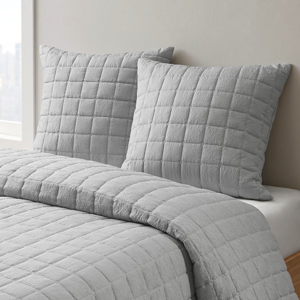 N Natori Cocoon Quilt Top Euro Sham in Grey, Euro Sham NS11-3662