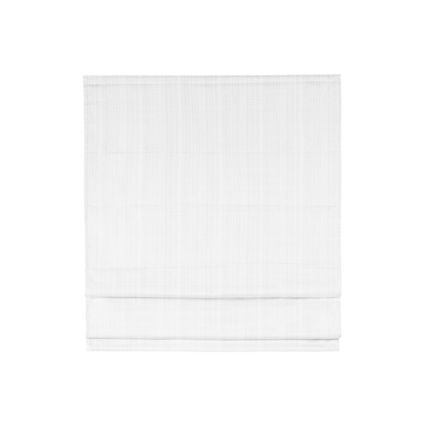 Madison Park Galen Basketweave Cordless Roman Shade Collection in White, 33x64" MP40-7225