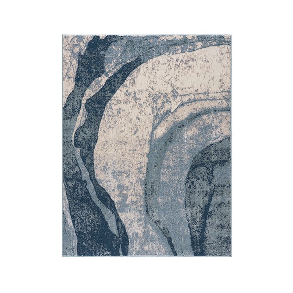 Madison Park Grace Abstract Wave Area Rug in Blue, 8x10' MP35-7563