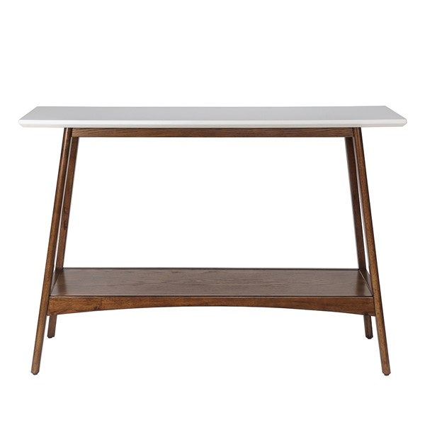 Madison Park Parker Console in Off-White/Pecan MP120-0096