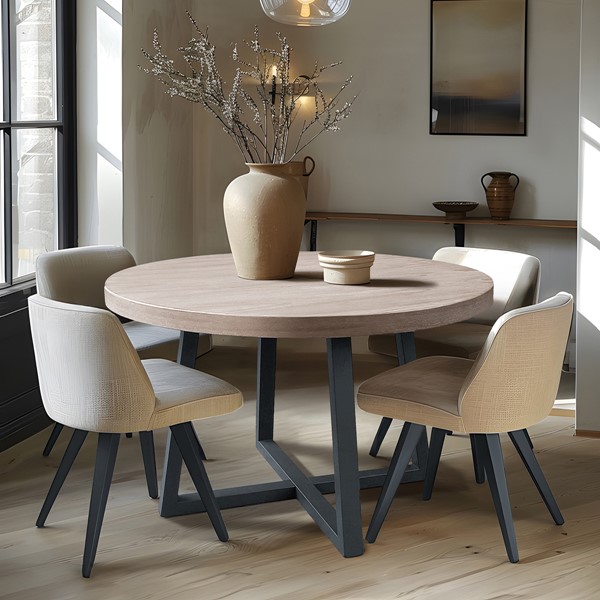 Chapel Hill Reagan Round Dining Table in Wheat/Slate CH121-1004