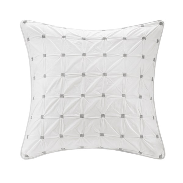 INK+IVY Jane Embroidered Euro Sham in White, Euro Sham II11-600