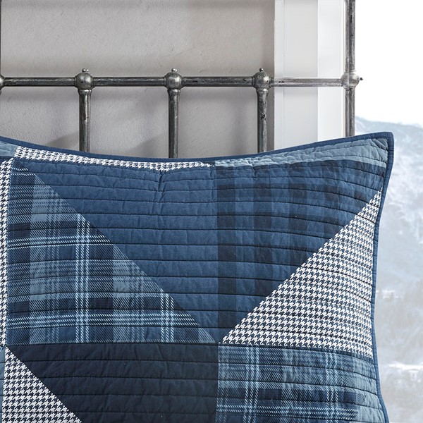 Woolrich Olsen Oversized Cotton Quilt Mini Set in Blue, Full/Queen WR13-3471