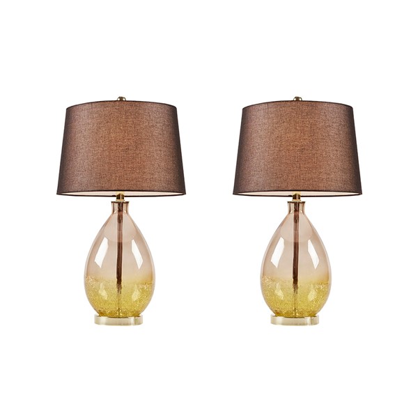 510 Design Cortina Ombre Glass Table Lamp, Set of 2 in Gold 5DS153-1158