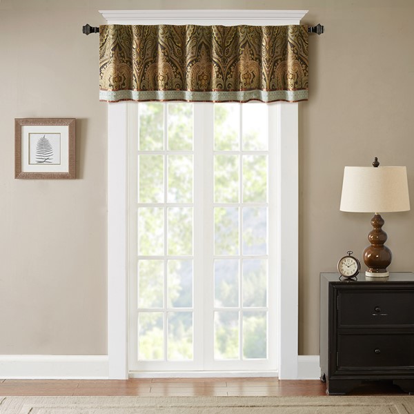 Hampton Hill Canovia Springs Window Valance in Brown, 54x18" FB41-1131