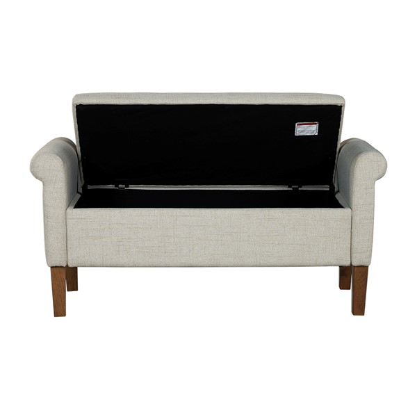 510 Design Aubrey Upholstered Storage Bench in Natural 5DS105-0050