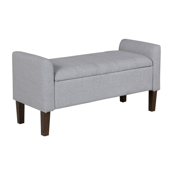 510 Design Blaire Flip-top Upholstered Storage Bench in Light Gray 5DS105-0053