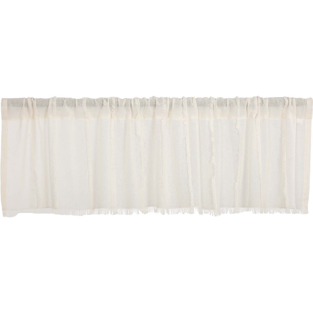 Tobacco Cloth Antique White Patchwork Valance 16x60