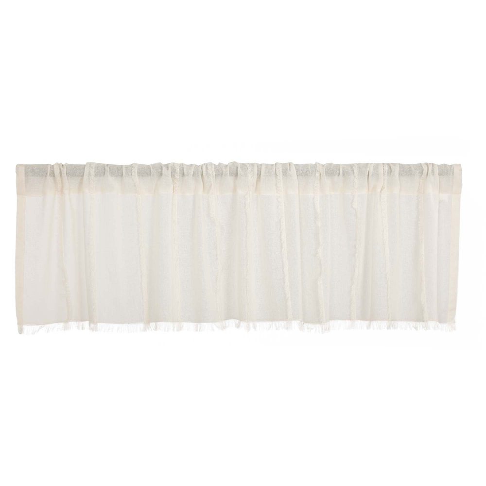 Tobacco Cloth Antique White Patchwork Valance 16x72