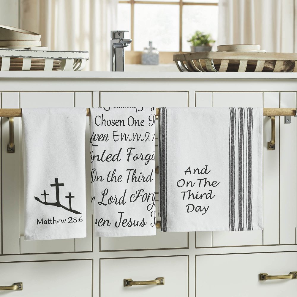 Celebrate Grace Words Of Faith Tea Towel Set of 3 16x28