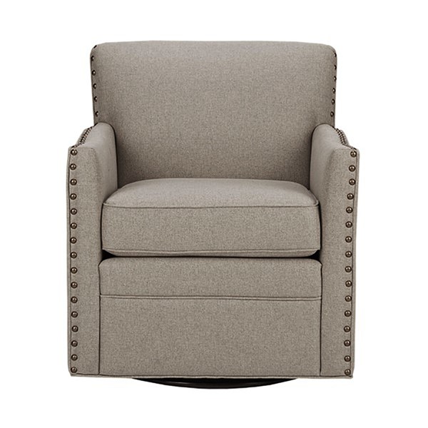 Madison Park Devrim Herringbone Texture Swivel Chair in Natural MP103-0238