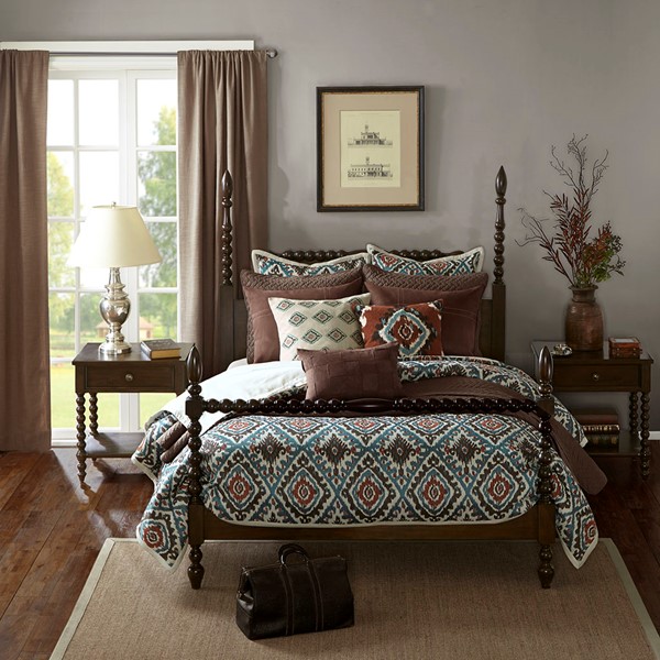 Madison Park Signature Beckett Bed in Morocco Brown, Queen MPS115-0058U2