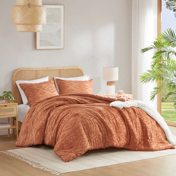 510 Design Gigi Comforter Mini Set in Terracotta, Full/Queen AM10-0551