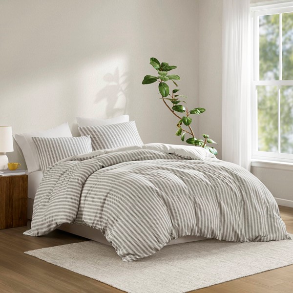 Madison Park Etta Duvet set in Grey, King MP12-8714