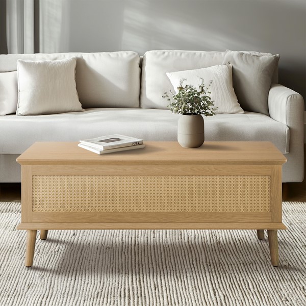 510 Design Teagan Lift Top Coffee Table in Natural, 42"W x 21.5"D x 17~22.5"H FUR120-0055