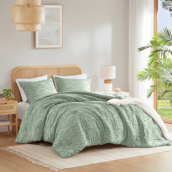 510 Design Gigi Comforter Mini Set in Sage Green, Full/Queen AM10-0545